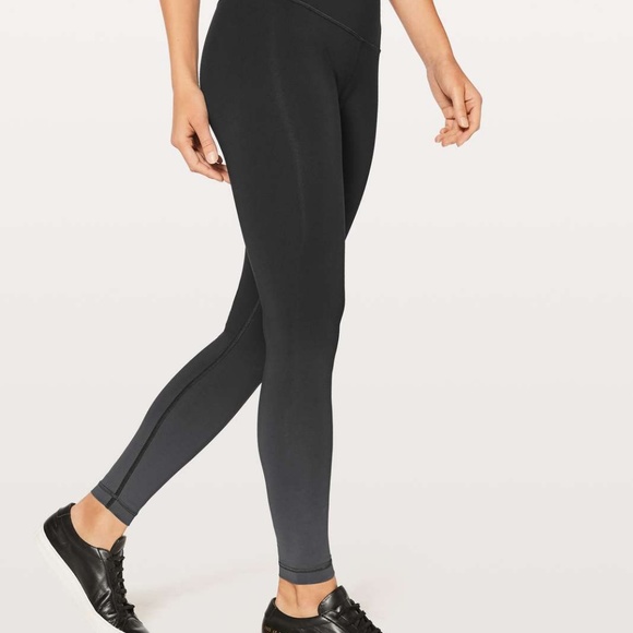 lululemon athletica Pants - Lululemon LONG 32" Wunder Under Blk Ombre
